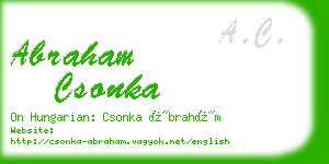 abraham csonka business card